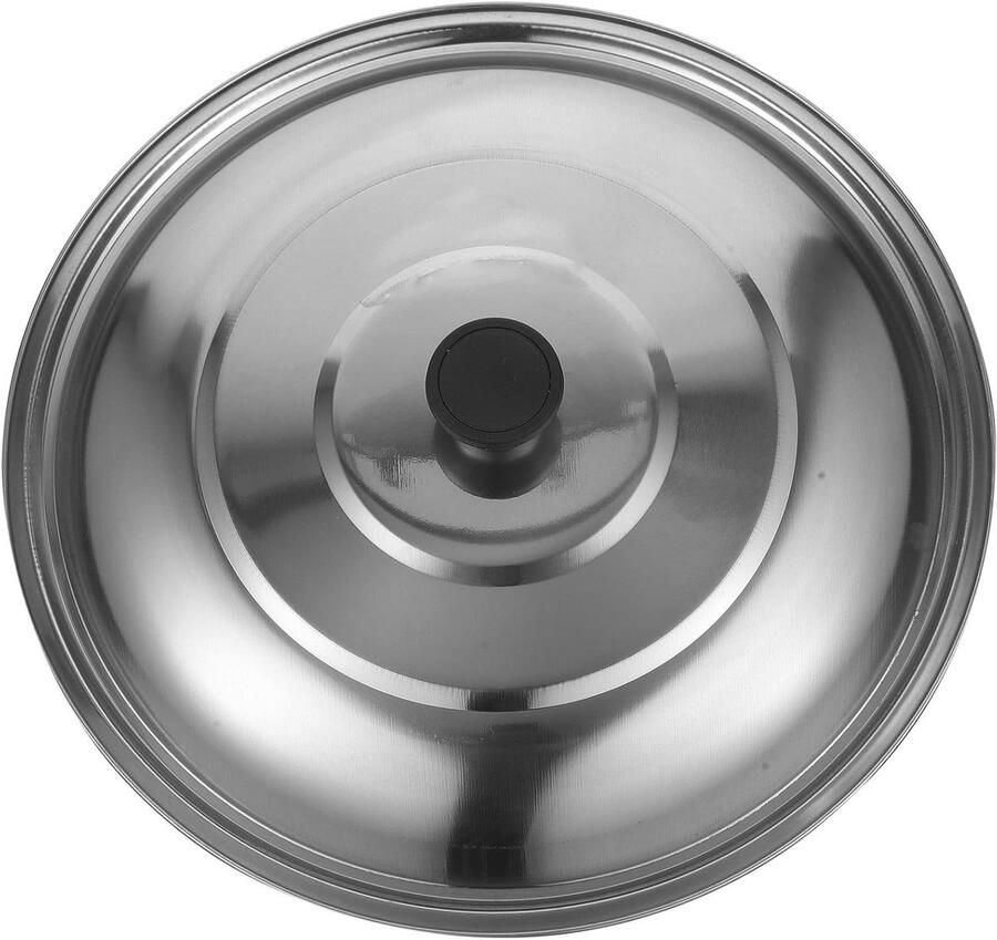 Roestvrijstalen Pannendeksel Pan deksel Wok Koken en Bakken Hittebestendige Knop 29.5 x 29.5 cm Zilver