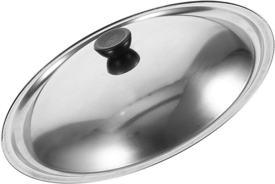 Roestvrijstalen Pannendeksel Universeel Deksel Koken Beschermen Antiroest Duurzaam 31 cm Zilver