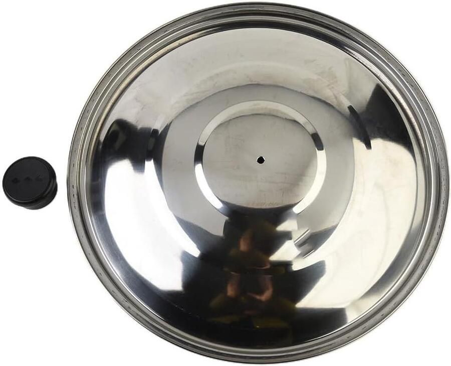 Roestvrijstalen Pannendeksel Universeel Deksel Koken en Bakken Vaatwasmachinebestendig 32 cm Zilver