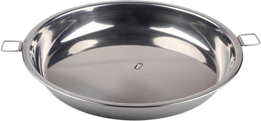 Roestvrijstalen Pizzapan Grillplaat Bakplaat Pizza Bakken Grillen Met Draaghandvat 32 cm Zilver