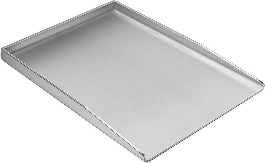 Roestvrijstalen Plancha Grillplaat 27x20CM voor BBQ en Grill Geschikt voor Gas- en Houtskoolgrills Rectangular en Duurzaam