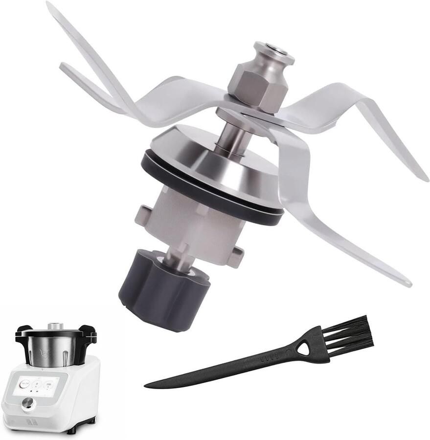 Roestvrijstalen reservemes en reinigingsborstel voor en keukenmachine compatibele keukenmachine-accessoires messet voor blender