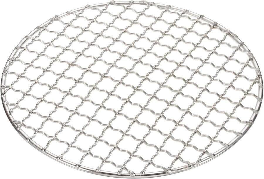 Roestvrijstalen roosters rond BBQ-grillrooster van 18 cm oven- en vaatwasmachinebestendig voor bakken in de oven grillen rotisserie