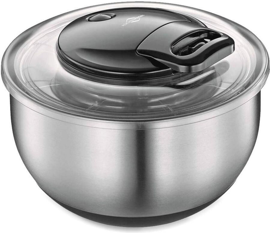 Roestvrijstalen slacentrifuge met deksel Perfect voor het drogen van salades