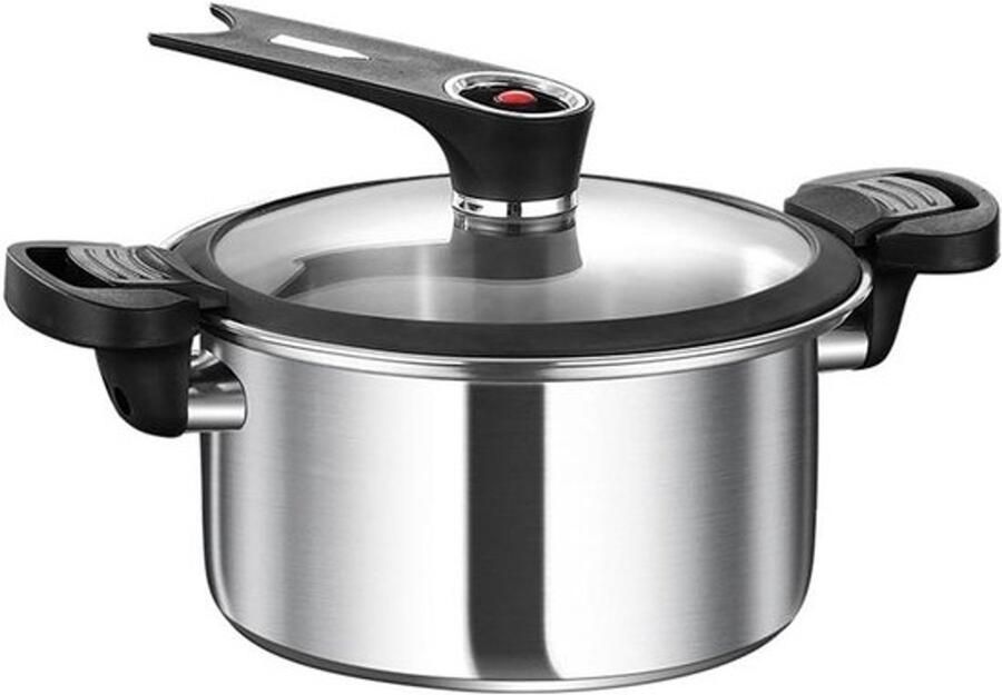 Druk slowcooker Multicookerpot Koken met meerdere functies Antiaanbaklaag 3.5 Liter Zilverachtig zwart