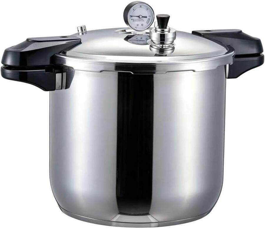 Roestvrijstalen Snelkookpan Drukkanner Fornuis Thuisconserven Maken Hoge Druk Koken 25 Liter Zilver