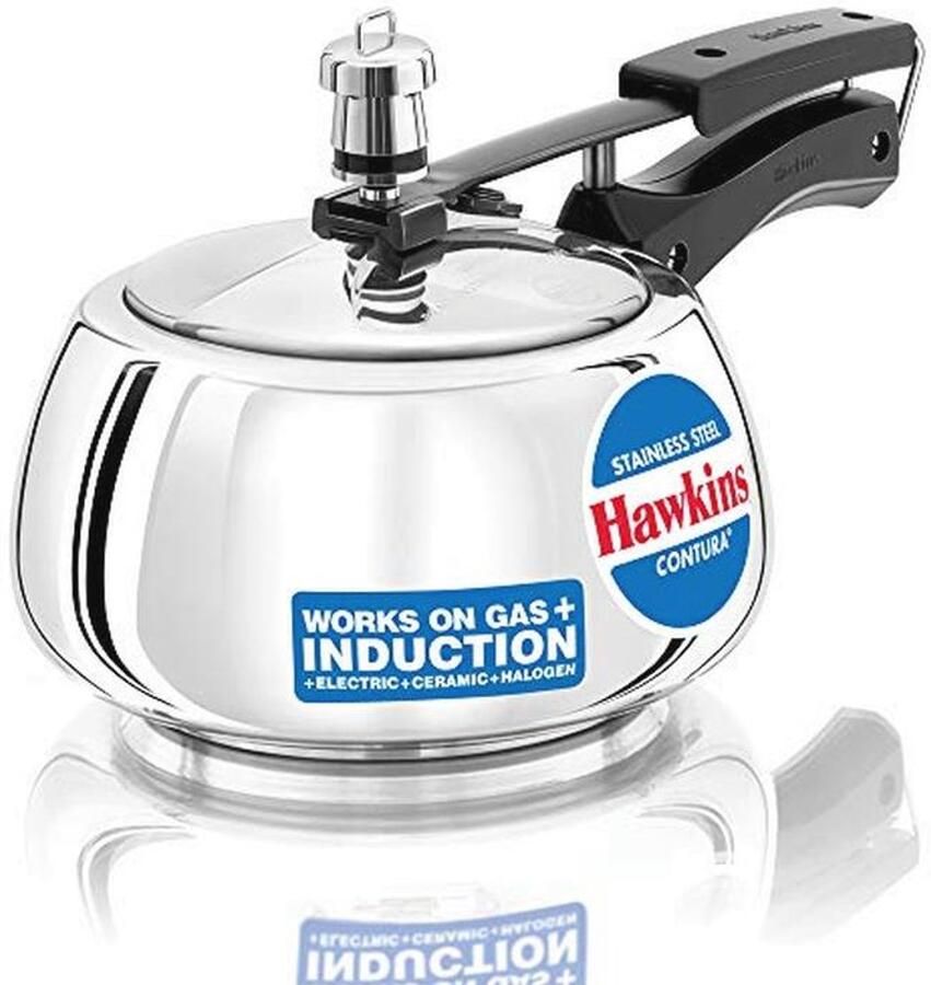 Roestvrijstalen snelkookpan met inductie-compatibele basis 2 liter