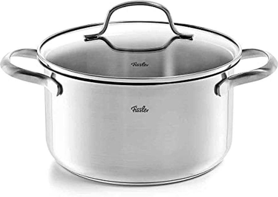 Roestvrijstalen soezenpan 3.3 L Ø 20 cm met glazen deksel en maatbeker Inductie