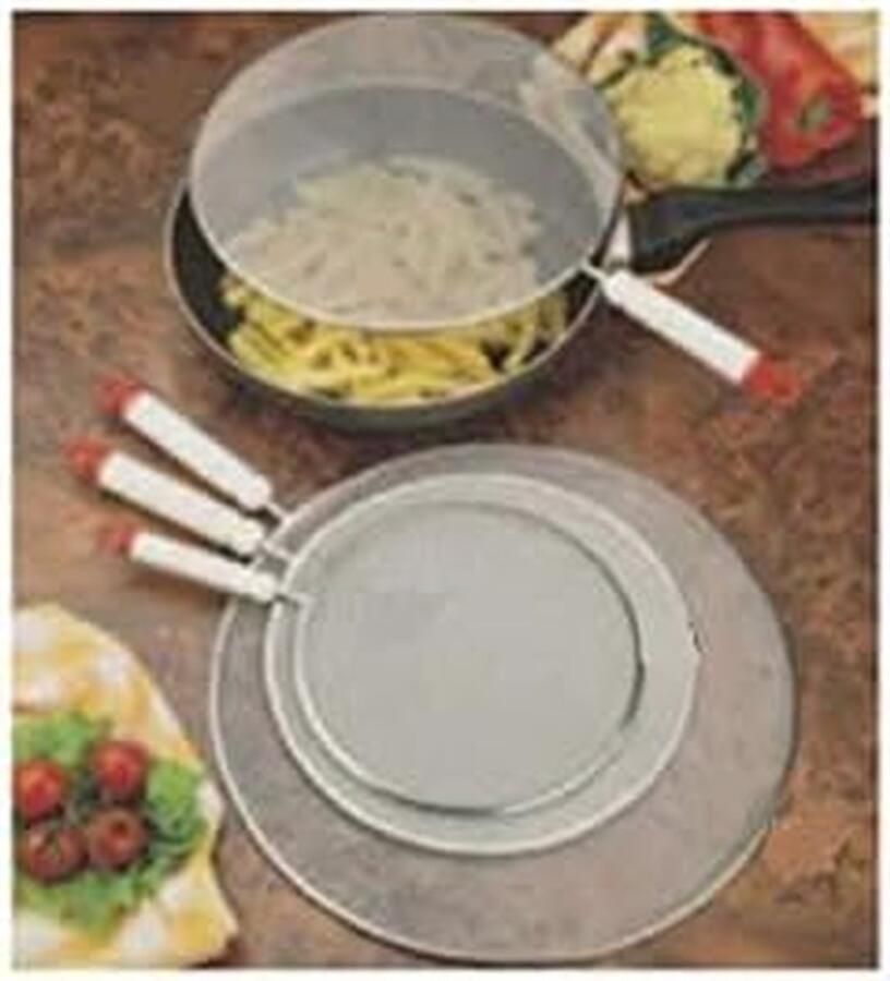 Roestvrijstalen Spatscherm Keukenbeschermer Koken Beschermen Ergonomisch Ontwerp 29 cm Zilver