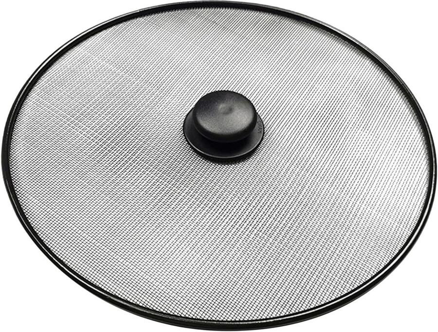 Roestvrijstalen Spatscherm Oliescherm Pan Schoon Koken Duurzaam Roestvrij Staal 33 cm Diameter Zwart