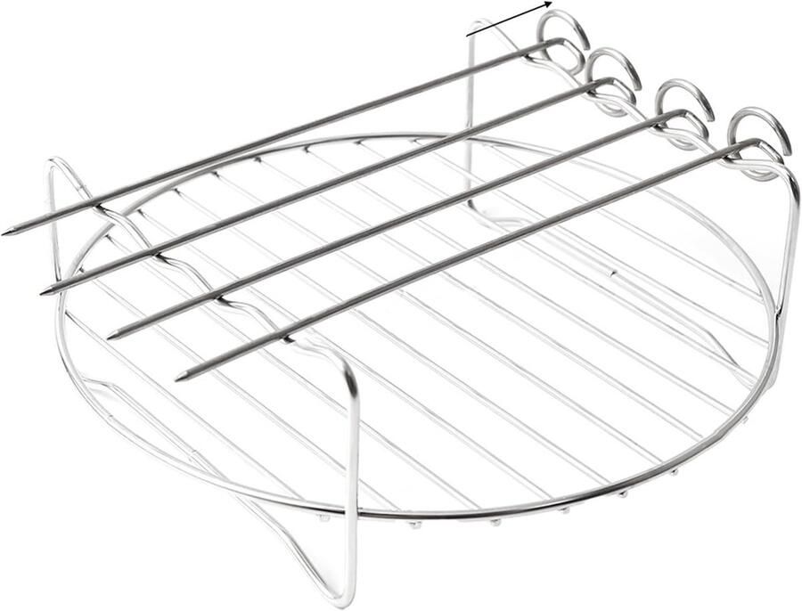 Roestvrijstalen Spies Grill Mand Luchtfriteuse Accessoires Gelijkmatige Warmteverdeling 183 x 183 x 152 cm
