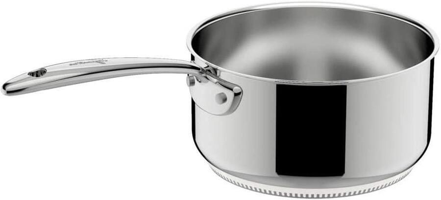 Roestvrijstalen Steelpan Kookpan Sauspan Koken op Inductie 5-Laags Lagofusion Bodem Ø 20 cm Zilverkleurig