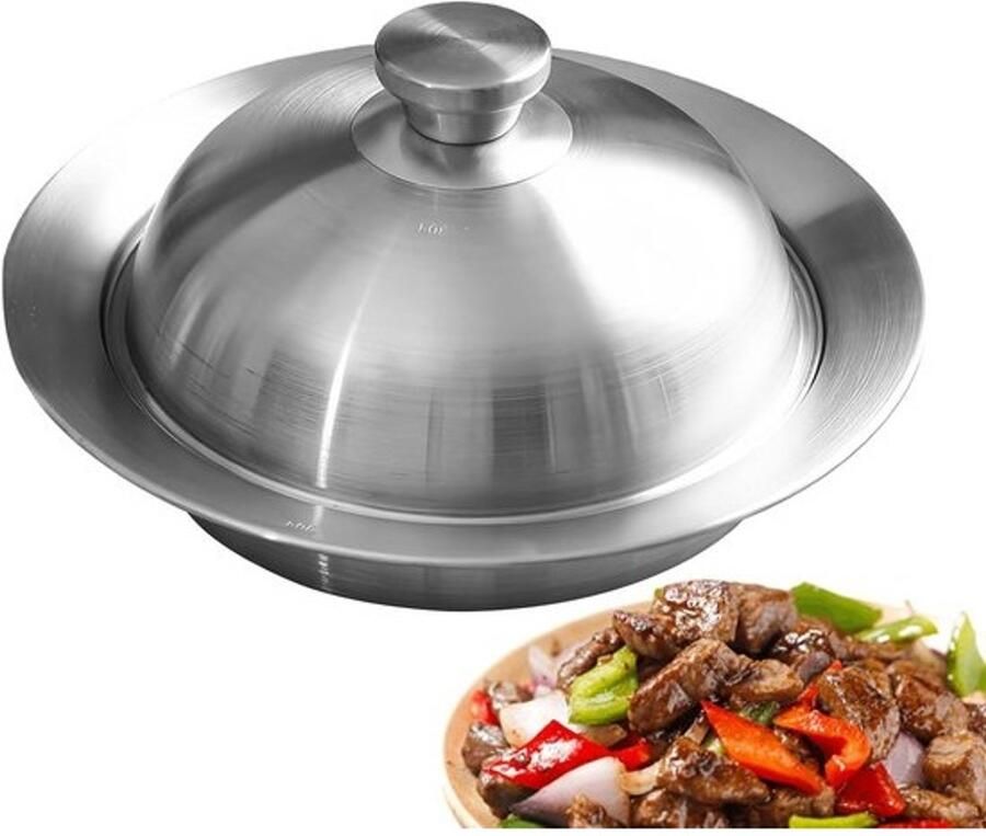 Roestvrijstalen Stoominzet Stoommand en zeef Gezond koken Veelzijdig ontwerp 28 cm Zilver
