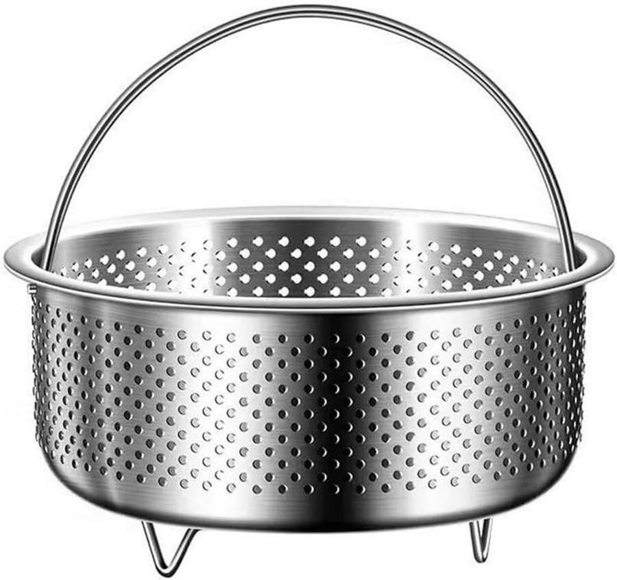 Roestvrijstalen Stoommand Groente Stoominzet Gezond Koken Universeel Compatibel 15 x 15 x 8 cm Zilver