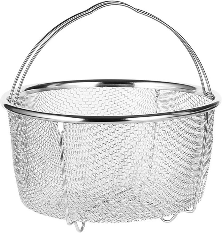 Roestvrijstalen Stoommand met Comfortabele Handvatten Hittebestendige Stomer voor Koken en Stomen (18cm) Ideaal voor Groenten Vis en Rijst