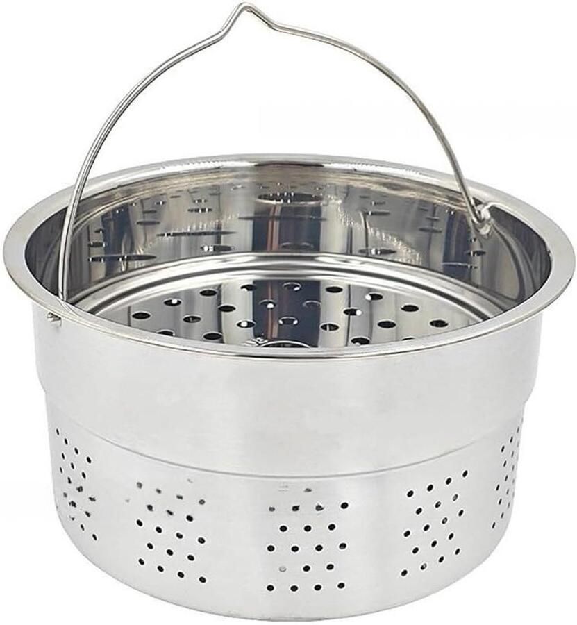 Roestvrijstalen stoommand Stoominzet Gezond Koken Hoge Temperatuur Bestendig 17x17x9 cm Zilver