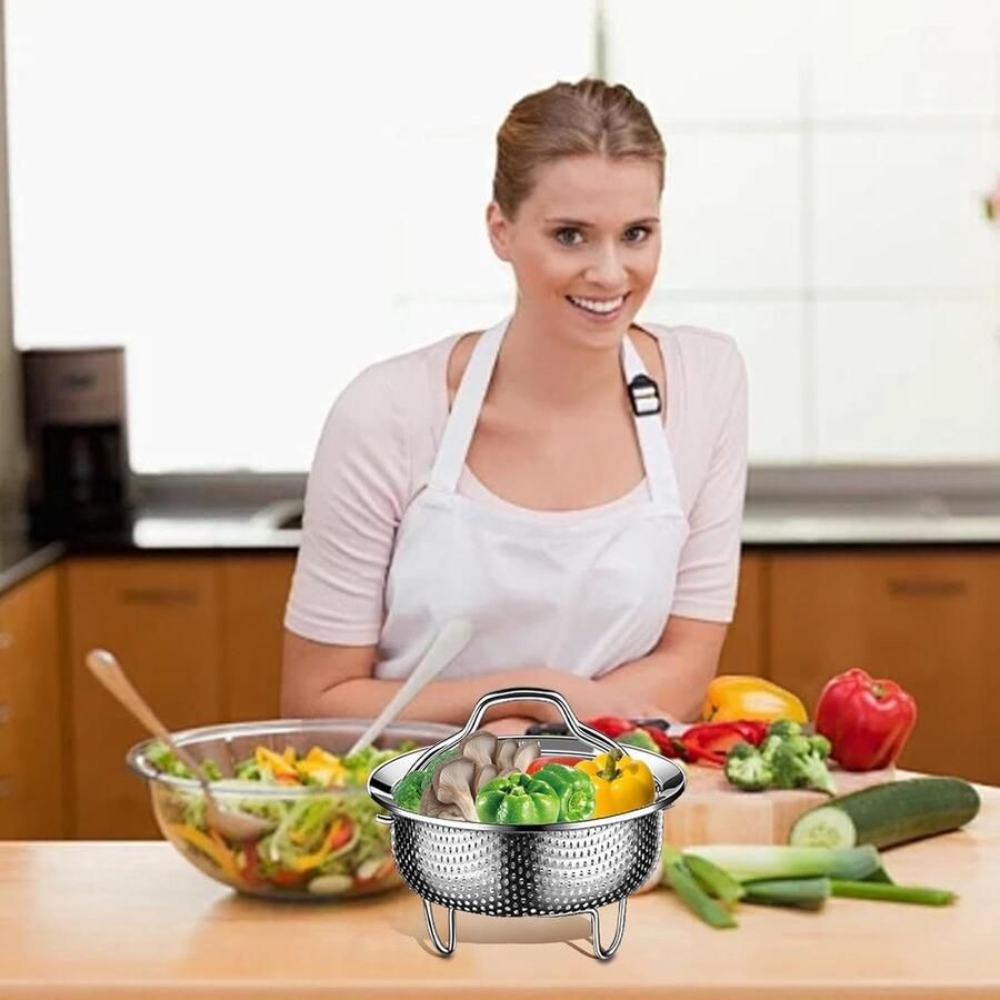 Roestvrijstalen Stoommand voor Pan – Perfect voor Gezond Koken