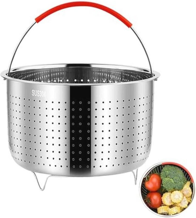 Roestvrijstalen Stoompan 21 6 cm Perfect voor Groenten Fruit en Eieren