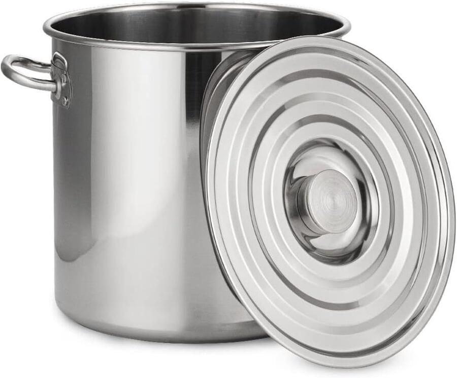 Roestvrijstalen Stoompan Grote Soeppan Commercieel Koken Met Zeefmand 27 45 63 Liter Zilver