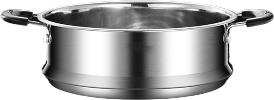 Roestvrijstalen Stoompan Multifunctioneel Keukengerei Gezond Koken Behoud Voedingswaarde Zilver Zwart