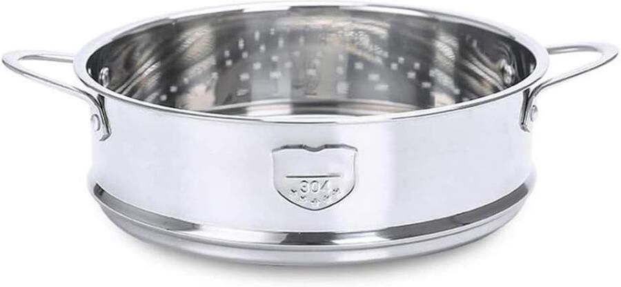 Roestvrijstalen stoompan Stoominzet Gezond koken Behoudt voedingsstoffen 20 cm Zilver