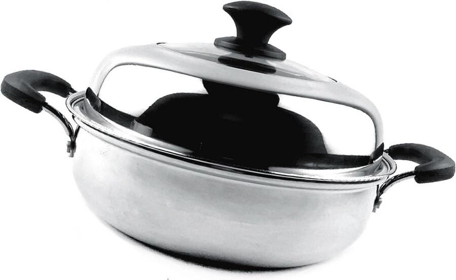 Roestvrijstalen Stoompot Verdikte Kookpot Gezond Koken Inductie Geschikt 28CM Diameter Metaal