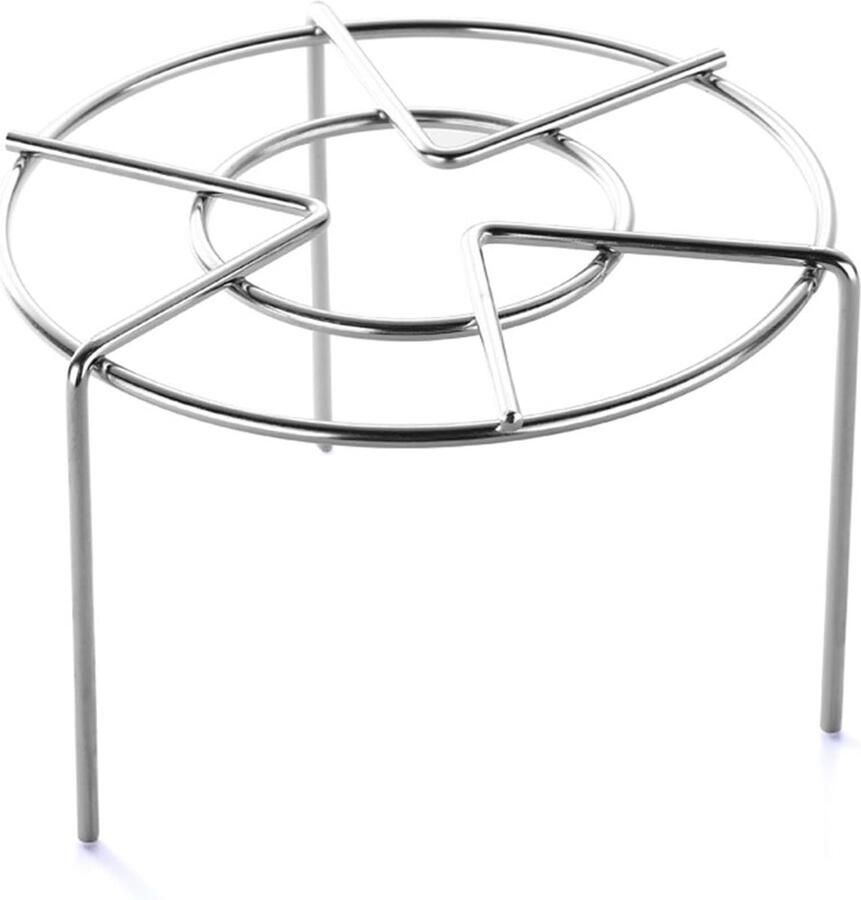 Roestvrijstalen Stoomrek Kookrek Keuken Gezond Koken Verhoogd Ontwerp 16 cm Diameter Zilver