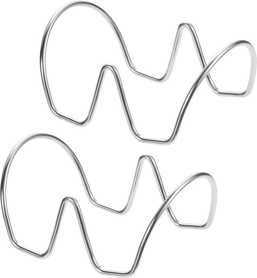 Roestvrijstalen Taco-houders Set van 2 Zilver