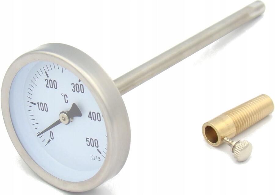 Roestvrijstalen Temperatuurmeter 0-500°C met Sonde voor Pizzaoven Rokerij