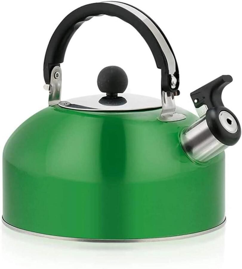 Roestvrijstalen Theeketel Fluitketel Waterkoker Koffie en Thee Zetten Automatische Trekkertuit 1.8 Liter Zilver