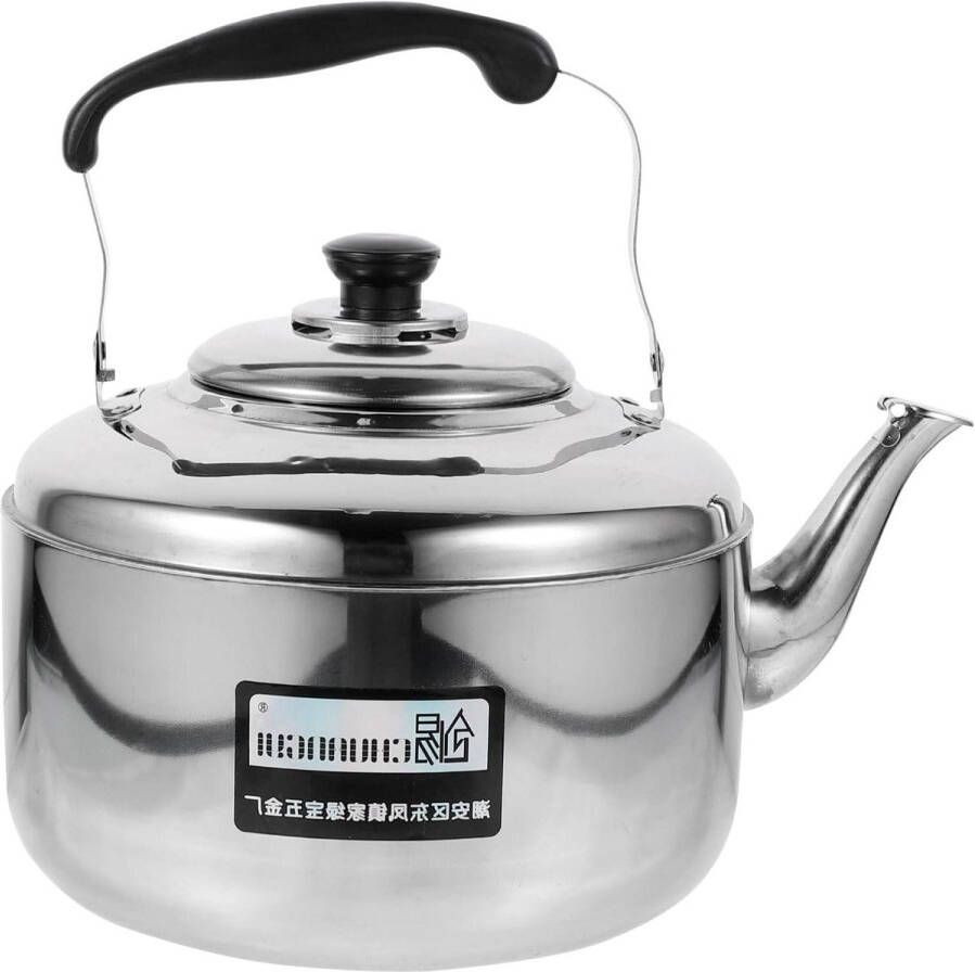 Roestvrijstalen theeketel met grote capaciteit 6L voor inductiekookplaat en gasvuur