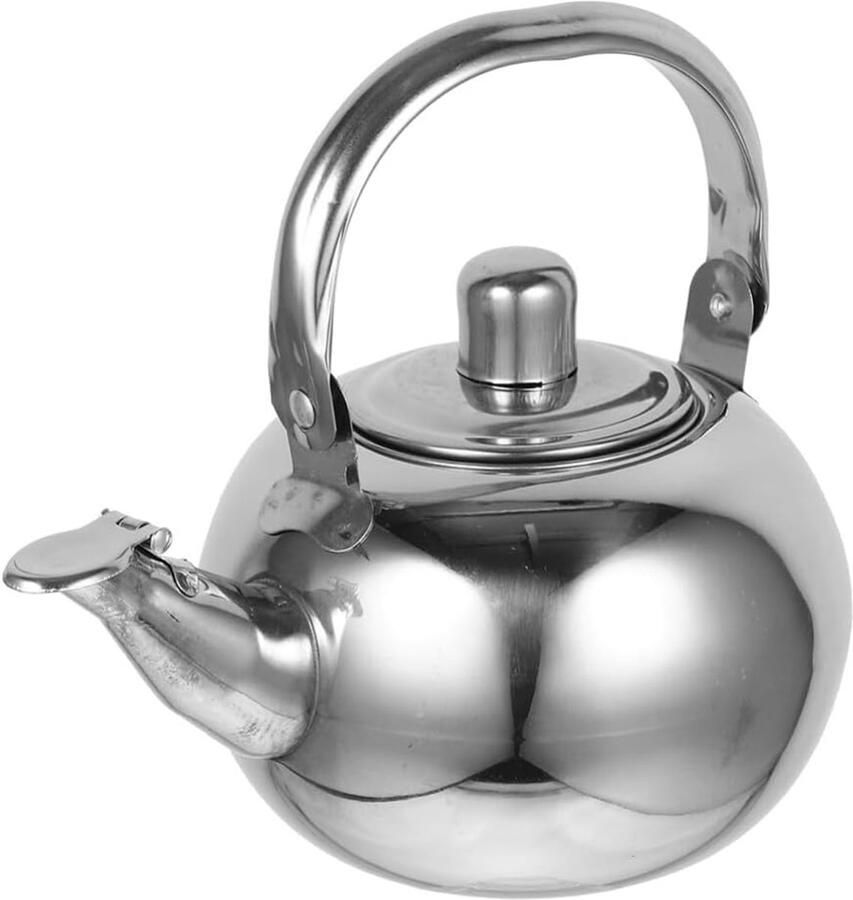 Roestvrijstalen Theepot Waterkoker Ketel Warme Dranken Maken Snelle Verhitting Inductie 2 Liter Capaciteit Zilver