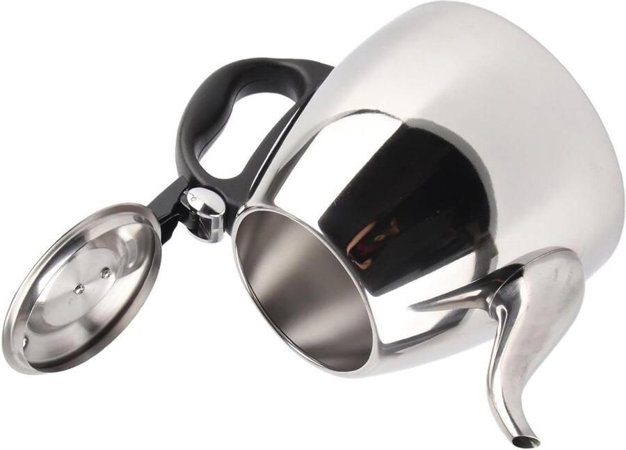 Roestvrijstalen Theepot Waterkoker Ketel Water Koken Verdikte Basis 1.5 L Zilver
