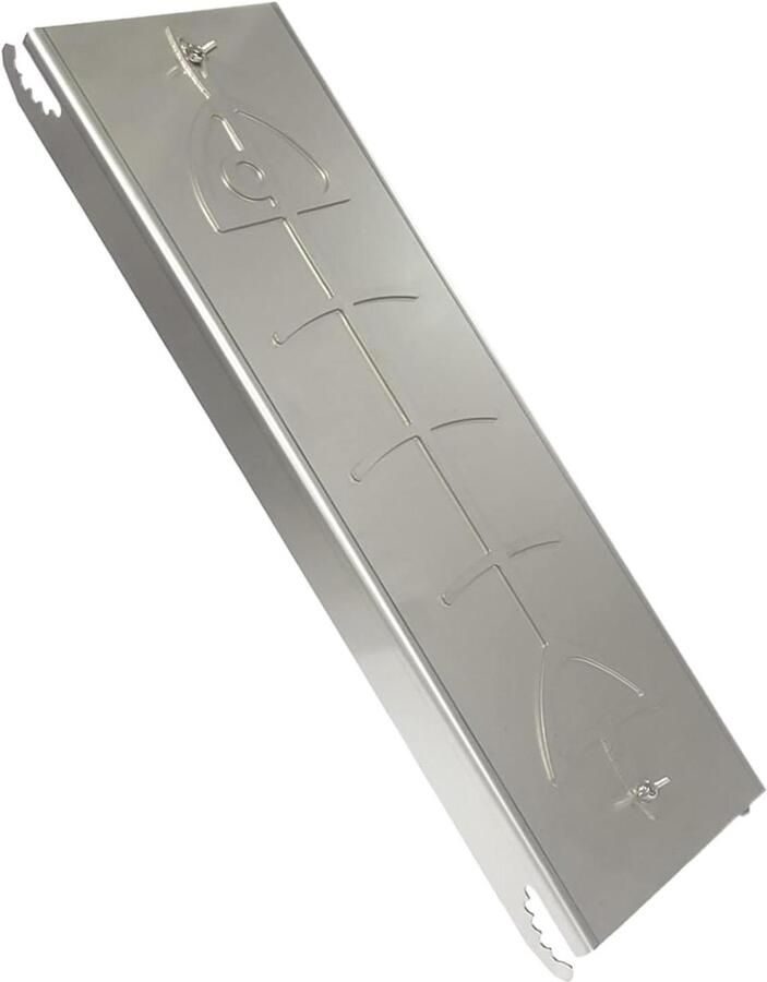 Roestvrijstalen Vis Houder Grill Mandje Buiten Grillen Hittebestendige Constructie 54x14x4 cm Zilverkleurig