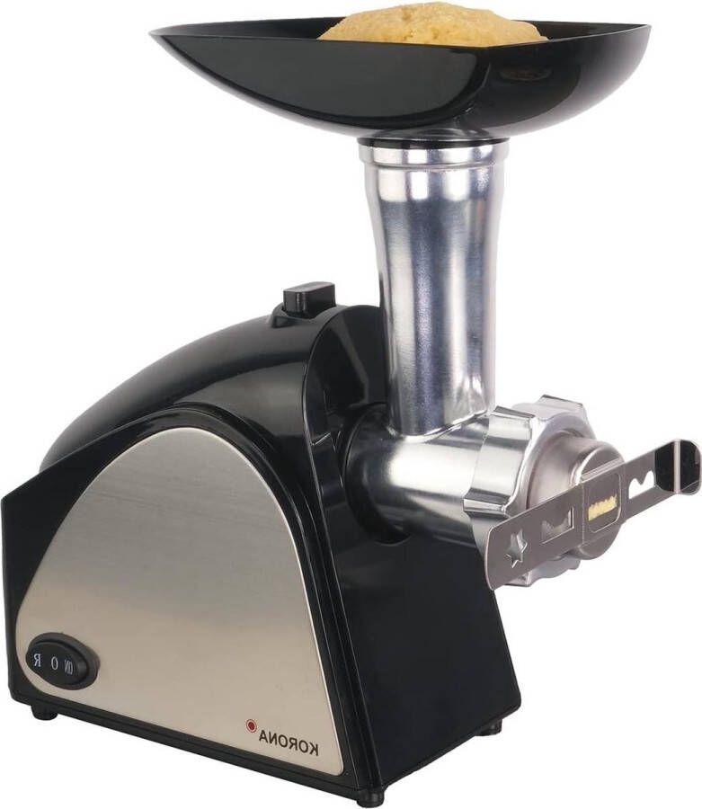 Roestvrijstalen vleesmolen voor hartige en zoete gerechten Inclusief deeg- kebab- en worstvulhulpstuk Korona 25200