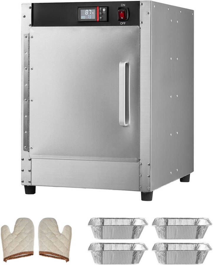 Roestvrijstalen Voedselwarmer Met 4 Etages Enkele Deur Verstelbare Planken Ideaal Om Pizza En Kip Warm Te Houden In Restaurants