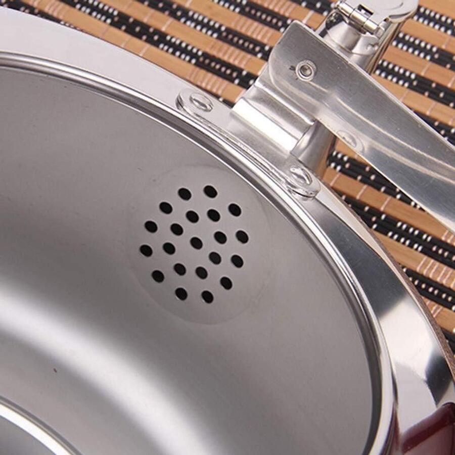 Roestvrijstalen Waterketel Fluitketel Keuken Snel Water Koken Grote Capaciteit Zilverkleurig