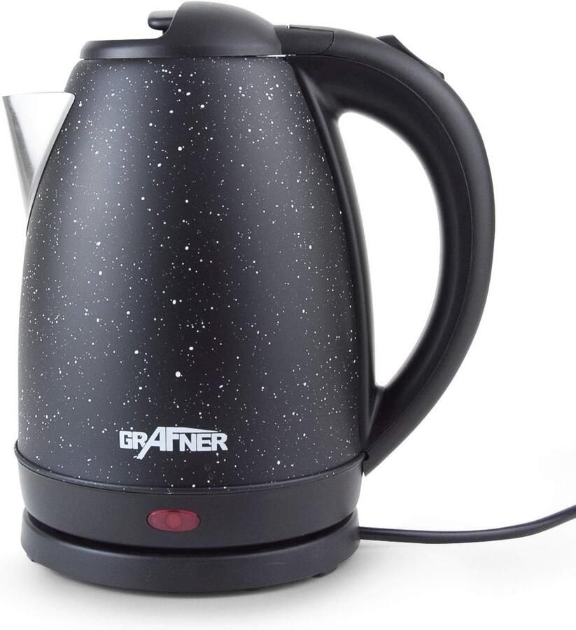 Roestvrijstalen waterkoker 1 7 liter met droogkookbeveiliging en 2200 watt