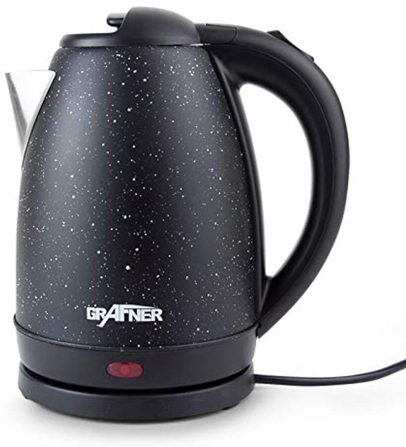 Roestvrijstalen waterkoker 1 7 liter met droogkookbeveiliging en 2200 watt