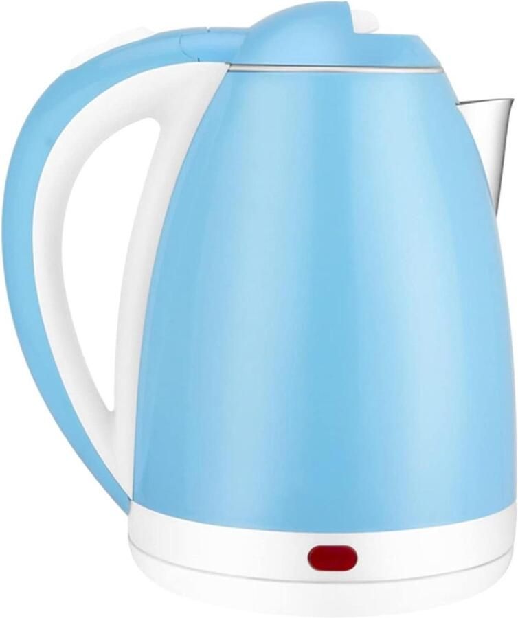 Roestvrijstalen waterkoker 2 liter aparte basis met grote capaciteit automatische uitschakeling en droogkookbeveiliging blauw 2 liter XXZ