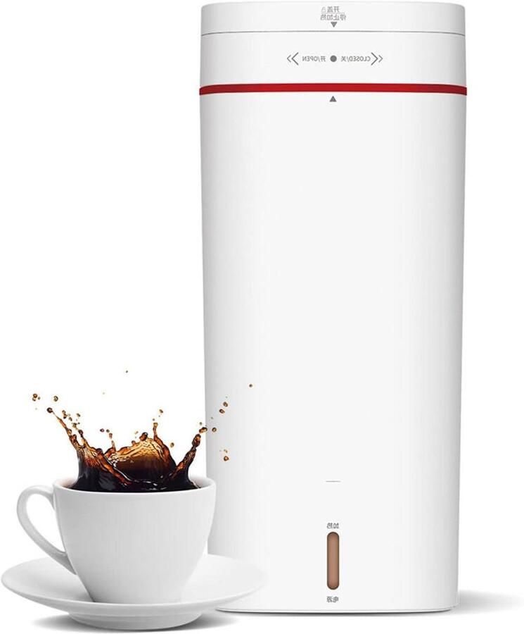 Roestvrijstalen Waterkoker Draagbare Waterkoker Mini Reizen Koffie Maken Dubbelwandig Vacuüm 500 ml Rood