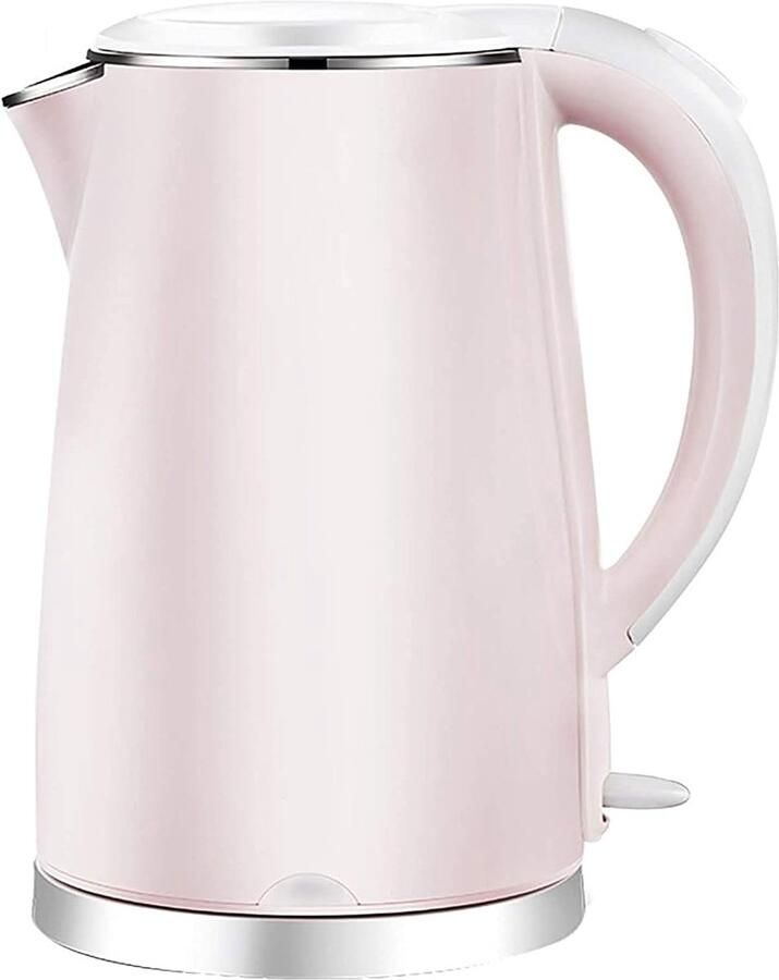 Roestvrijstalen waterkoker Dubbelwandige boiler Snel water koken Automatische uitschakeling 17 liter capaciteit Roze