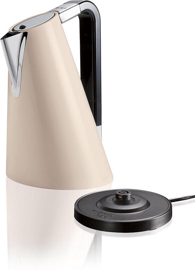 Roestvrijstalen waterkoker met 360° draaibare basis en waterpeilindicator