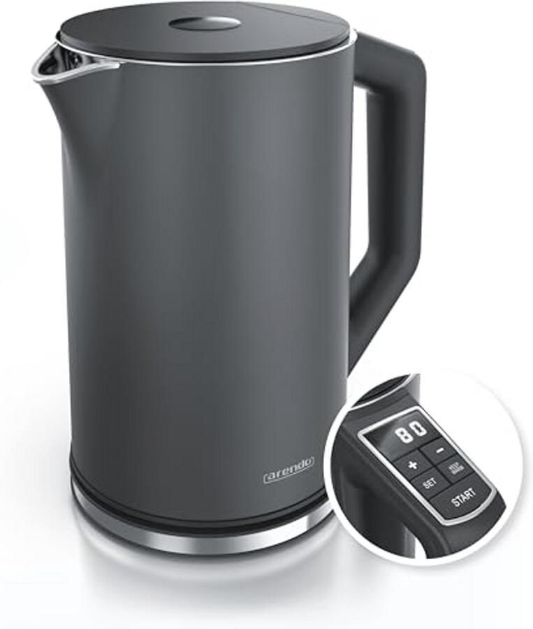 Roestvrijstalen waterkoker met temperatuurinstelling 40-100 graden Dubbelwandig en veilig ontwerp 1 5 liter 2200 W