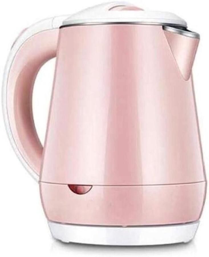 Roestvrijstalen Waterkoker Mini Waterkoker Water snel koken Dubbellaags anti-verbrandingsontwerp 0.6L Wit