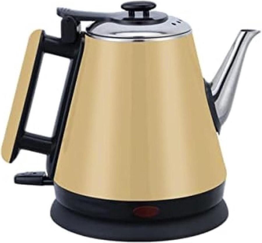 Roestvrijstalen Waterkoker Snelkokend Apparaat Koffie en Thee Dubbelwandig Cool Touch 12 Liter Goud