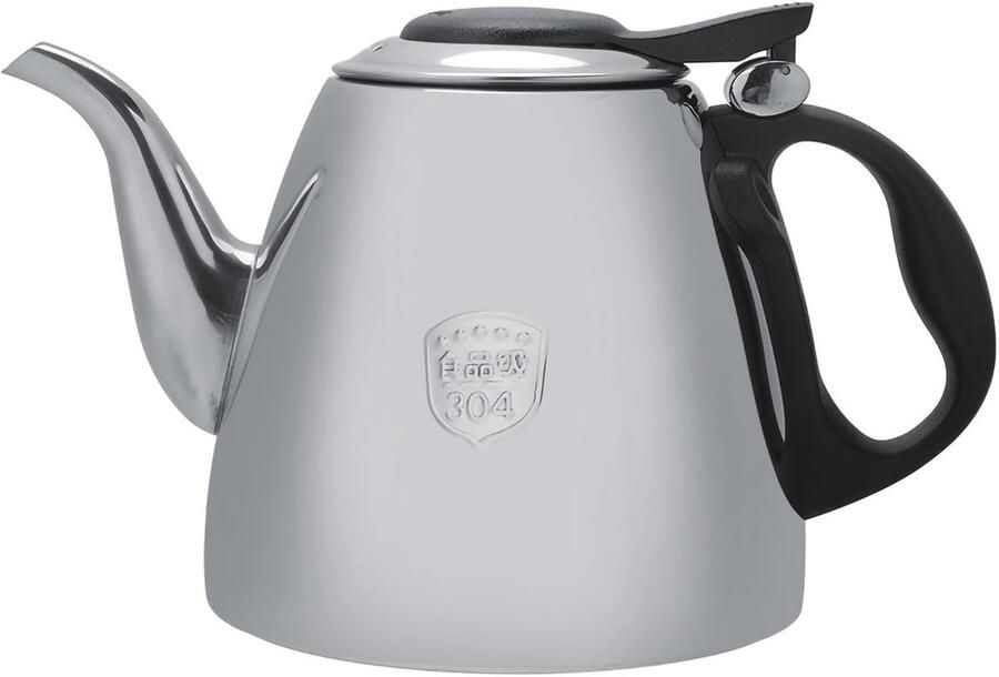 Roestvrijstalen Waterkoker Theepot Fornuis Koffie Thee Maken Verdikte Bodem 1.2 Liter Zilver