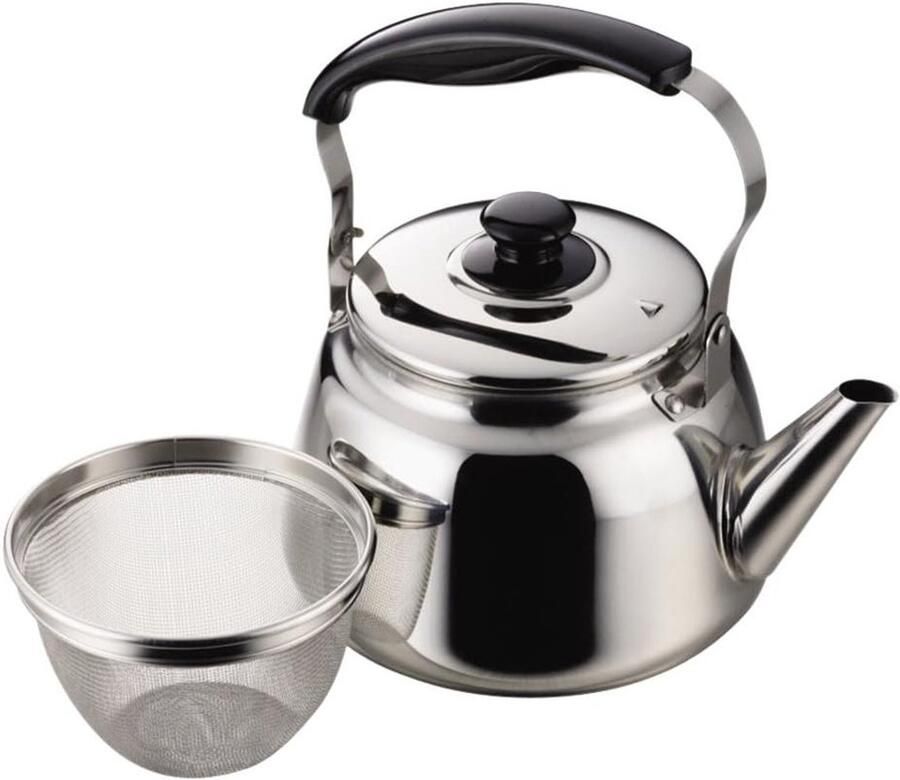 Roestvrijstalen Waterkoker Theepot Kannen Thee Zetten Brede Mond 1.6 Liter Rood
