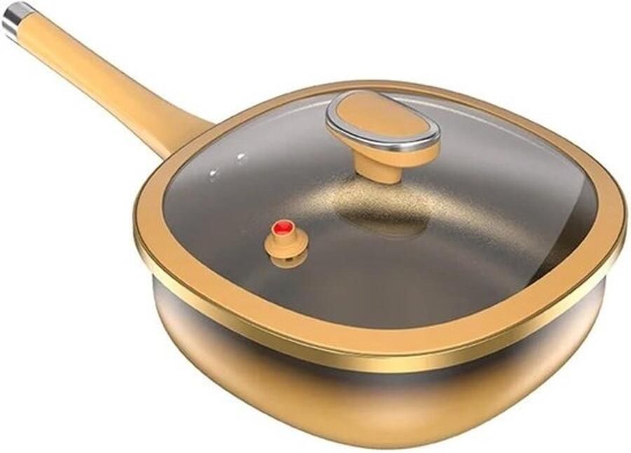 Roestvrijstalen Wok Koekenpan Veelzijdig Koken Anti-aanbaklaag Niet gespecificeerd Zilver