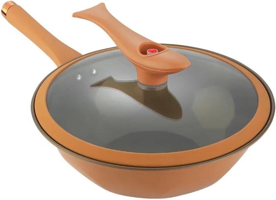 Roestvrijstalen Wok Koekenpan Veelzijdig Koken Gelijkmatige Warmteverdeling Niet gespecificeerd Niet gespecificeerd